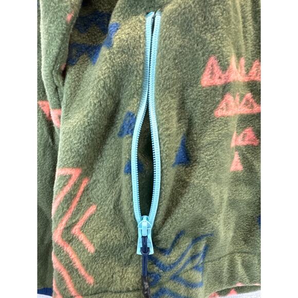 Chubbies “Naturalist” 1/4 zip Green Fleece Pullover men sz M - Picture 3 of 9